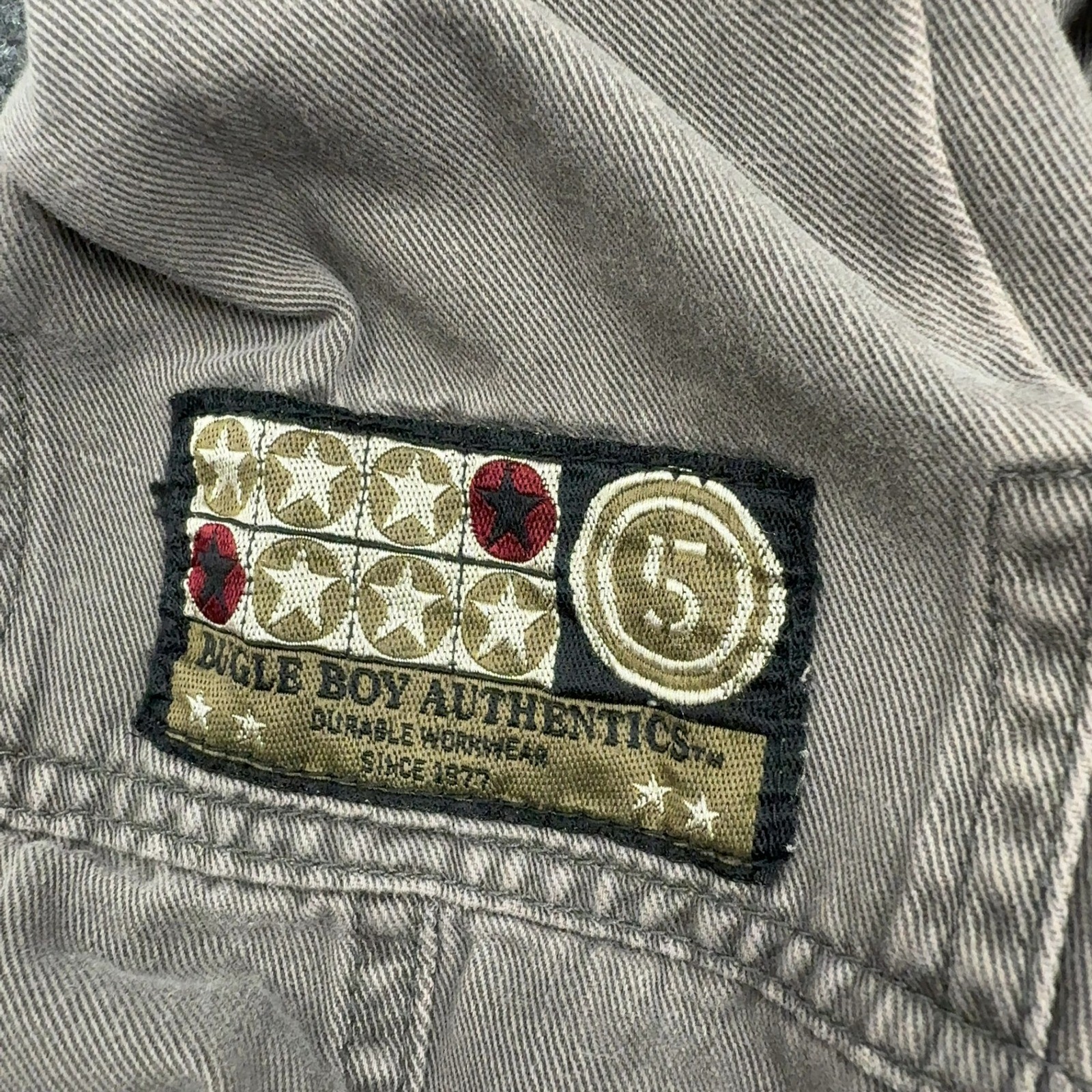 Vintage Bugle Boy Cargo Pants Women 27 Gray Cotton Baggy Workwear Y2K Streetwear