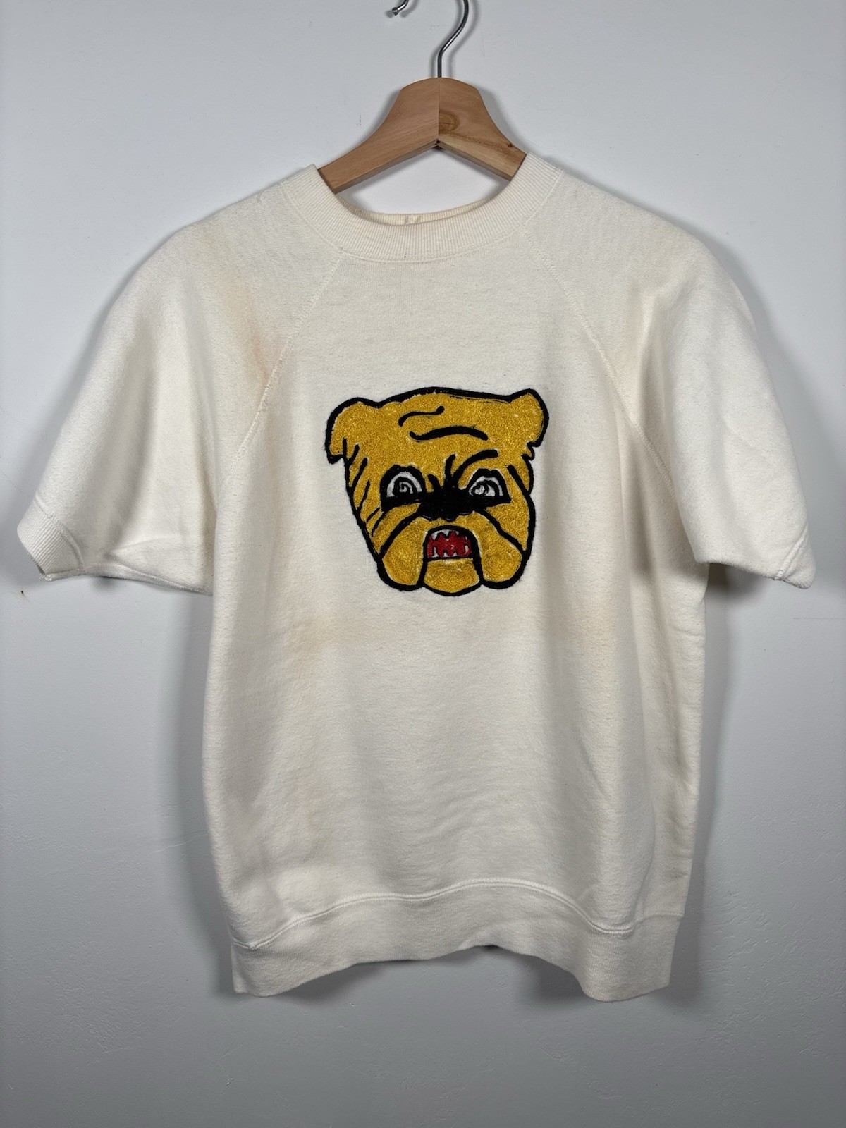 Vintage Chainstitch Sweat Bulldogs “Coach” Sz S