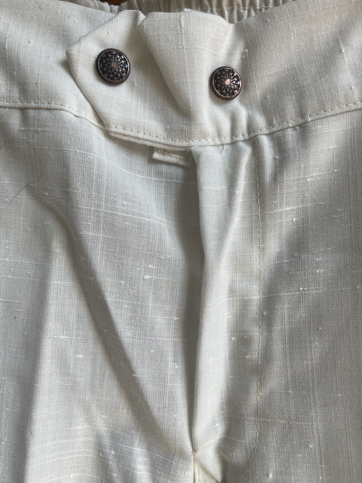 Vintage NEW 1970s Bell Bottom Sun Jeans Retro Unisex Sz 9 10 32×32 White Flare