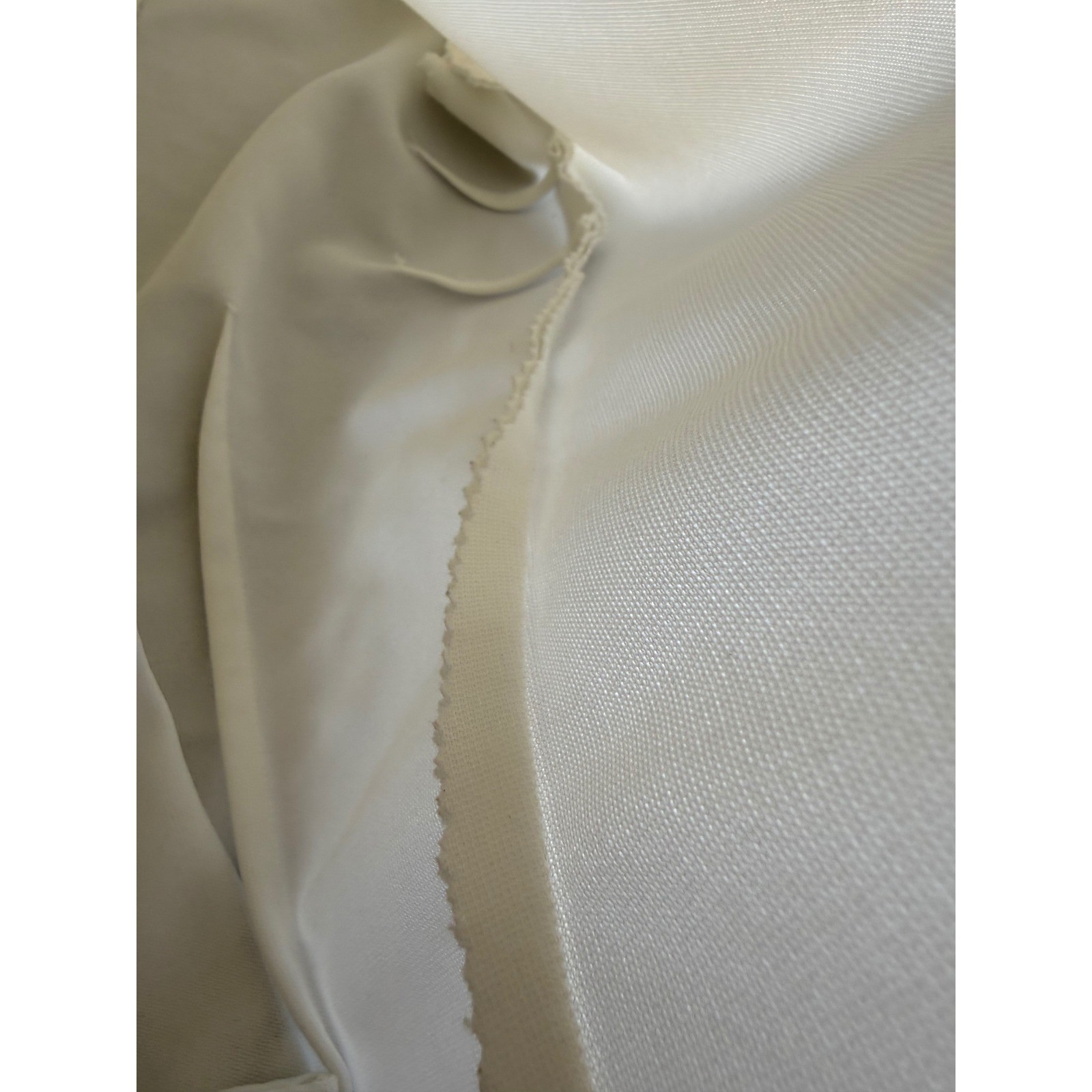 Vintage 70s White Dagger Collar Button Down Shirt Short Sleeve Polyester Blouse