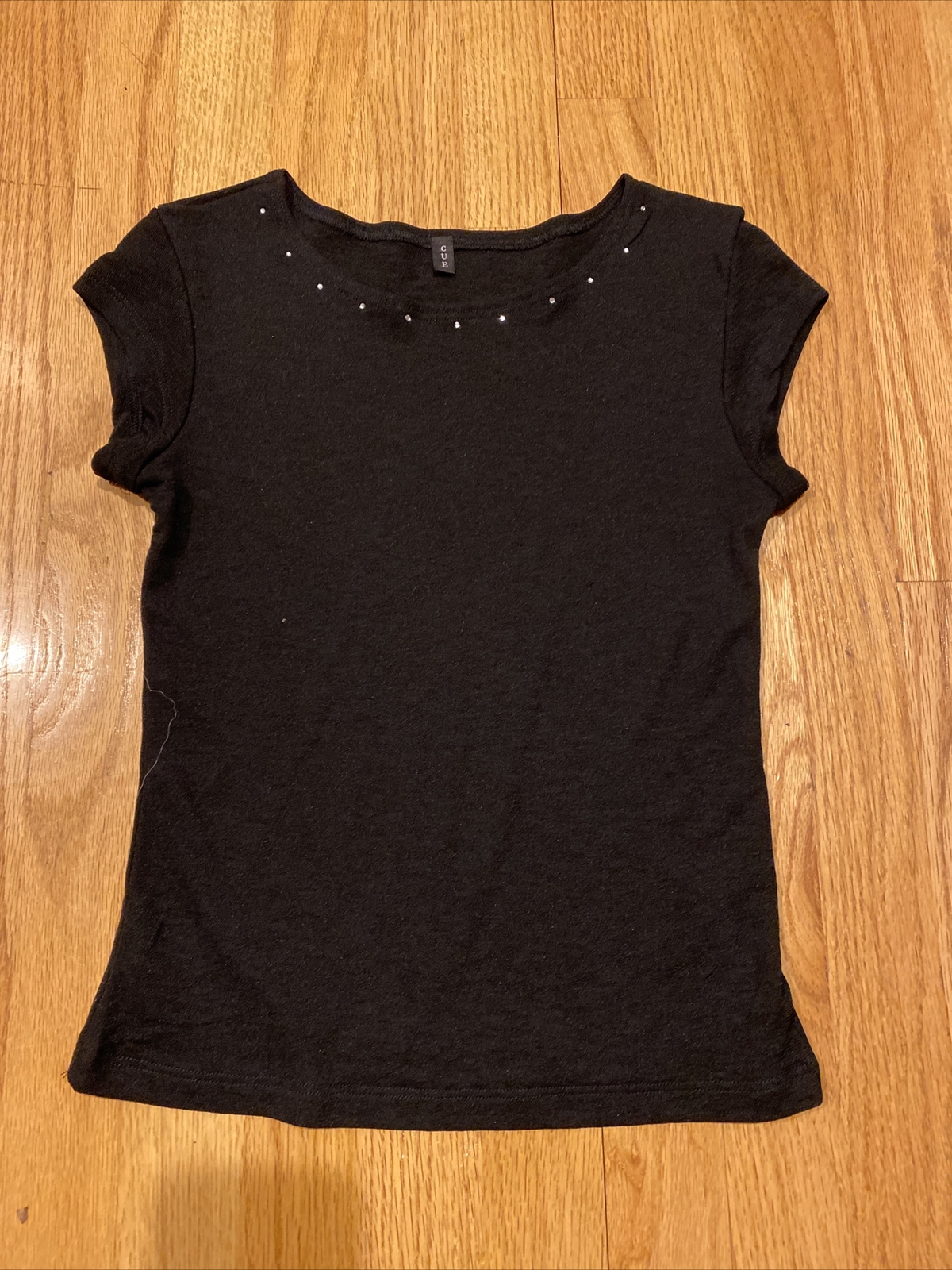 Cue Womens M Black pullover t-shirt