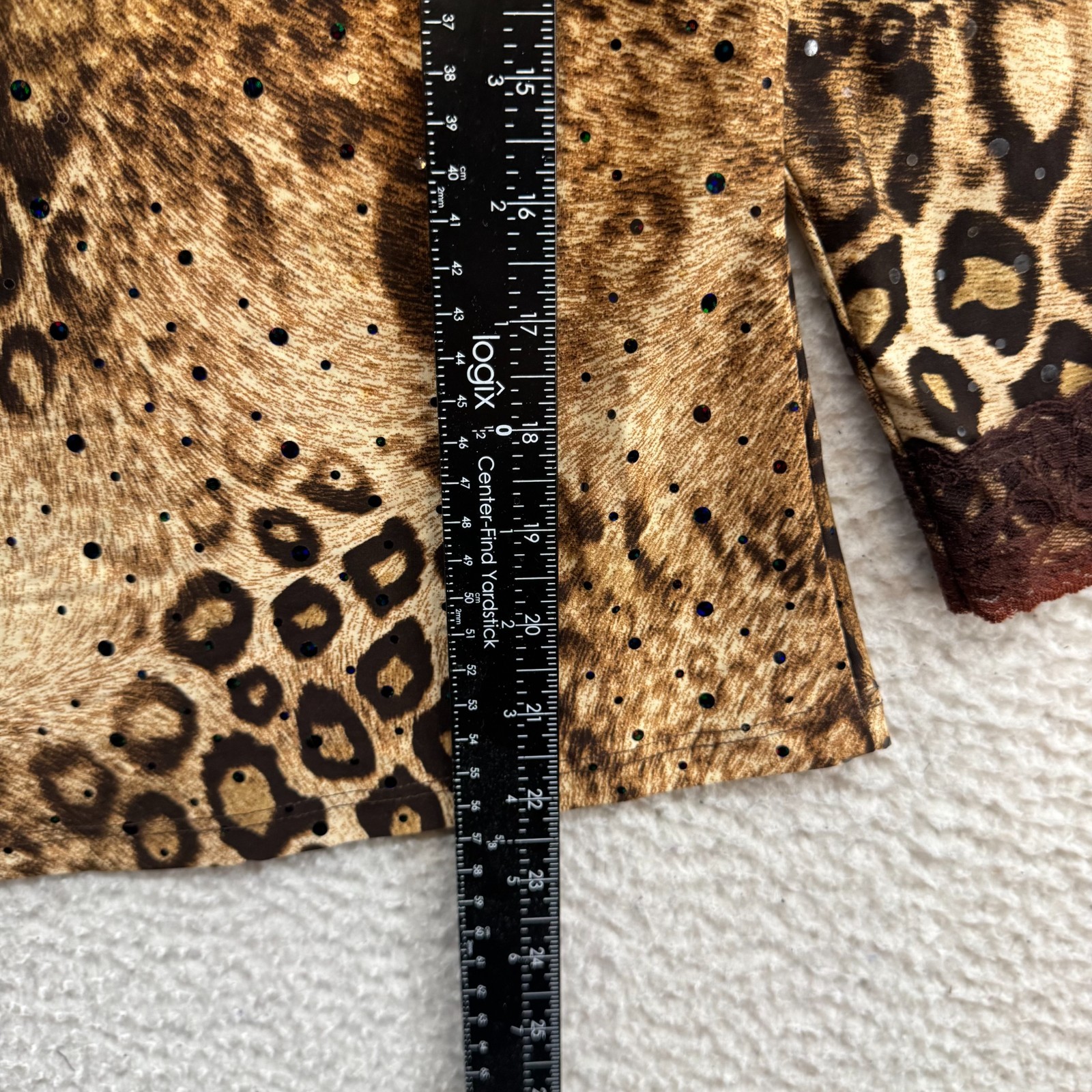 90s Y2K Vintage Cold Off Shoulder Top Large XL Tan Cheetah Leopard Animal Print