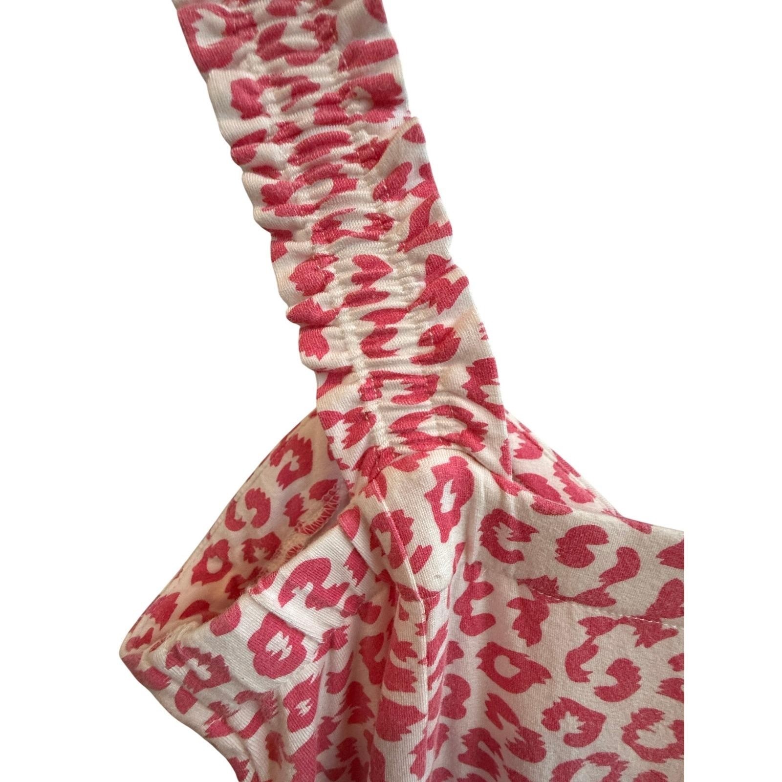 Rare Vtg Y2K Betsy Johnson Babydoll maxi dress pink and white leopard Coquette