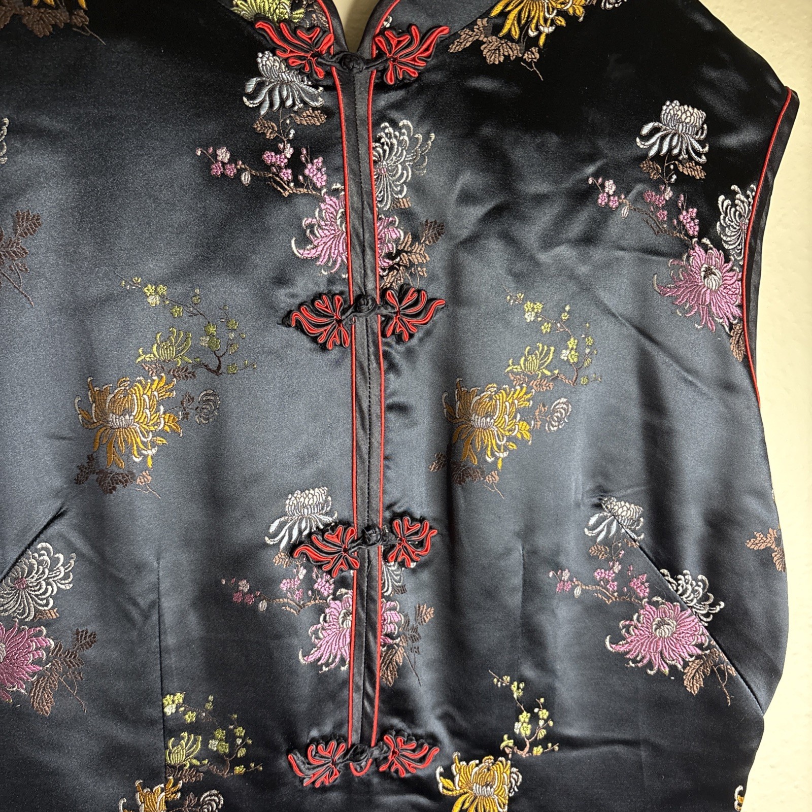 Vtg Oriental S.F. China Black Dress Womens Asian Kimono – 42