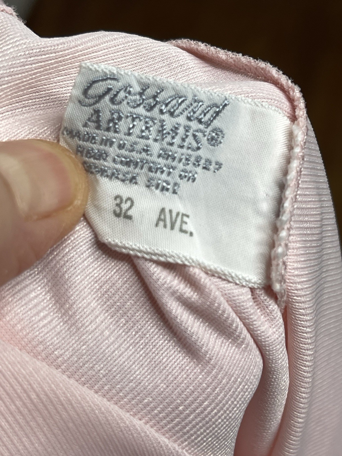 Vtg Gossard Artemis Full Slip Size 32 pink Nylon Lace satin pink Nightgown Dress
