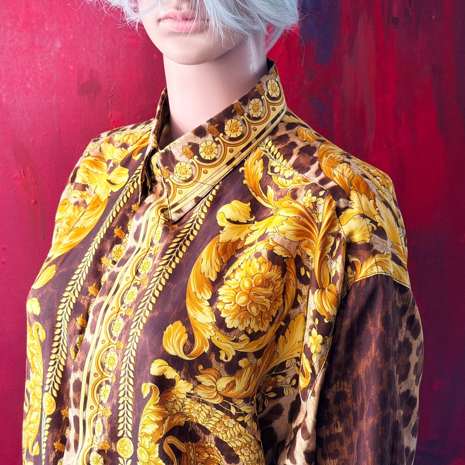 GIANNI VERSACE silk shirt Wild Baroque print from S/S 1992