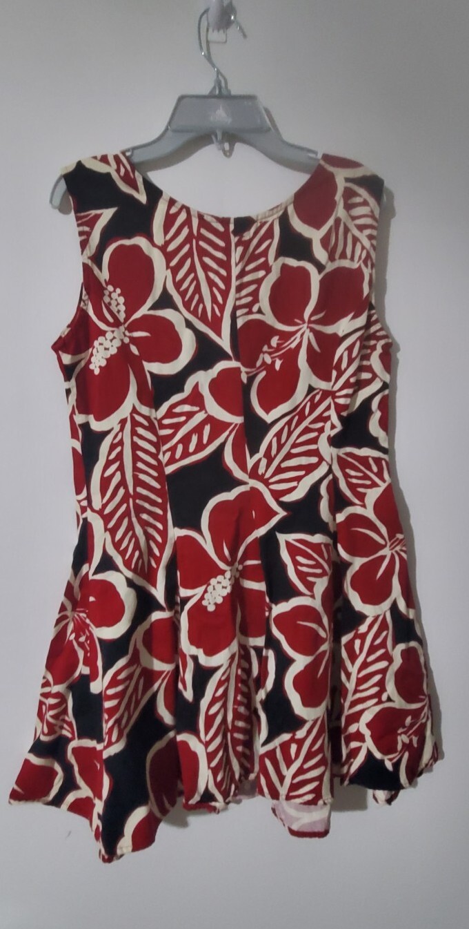 Vintage 1990s 90s French Connection Babydoll Sundress Cream Black Red Size M