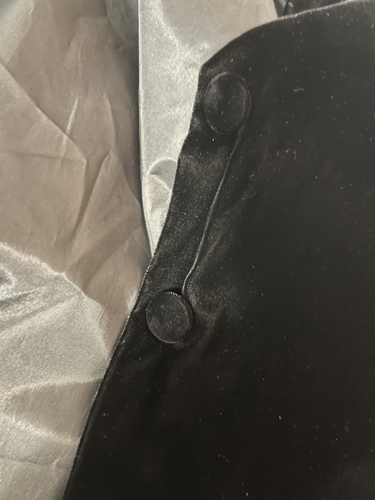 Vintage Black Silk Velvet Opera Cape Goth Witchey