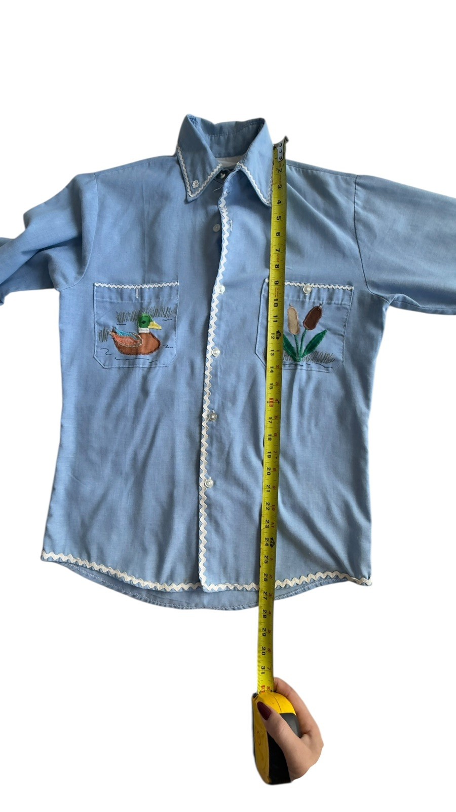 Vintage Cottage Krafts Applique Sucks Button Up Shirt Embroidery Patches
