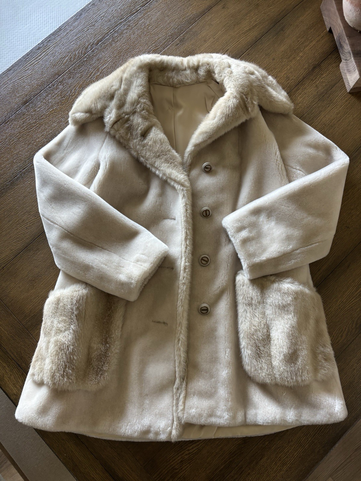 Vintage 50s-60s Faux Fur Borgana Coat Size Medium/Lg