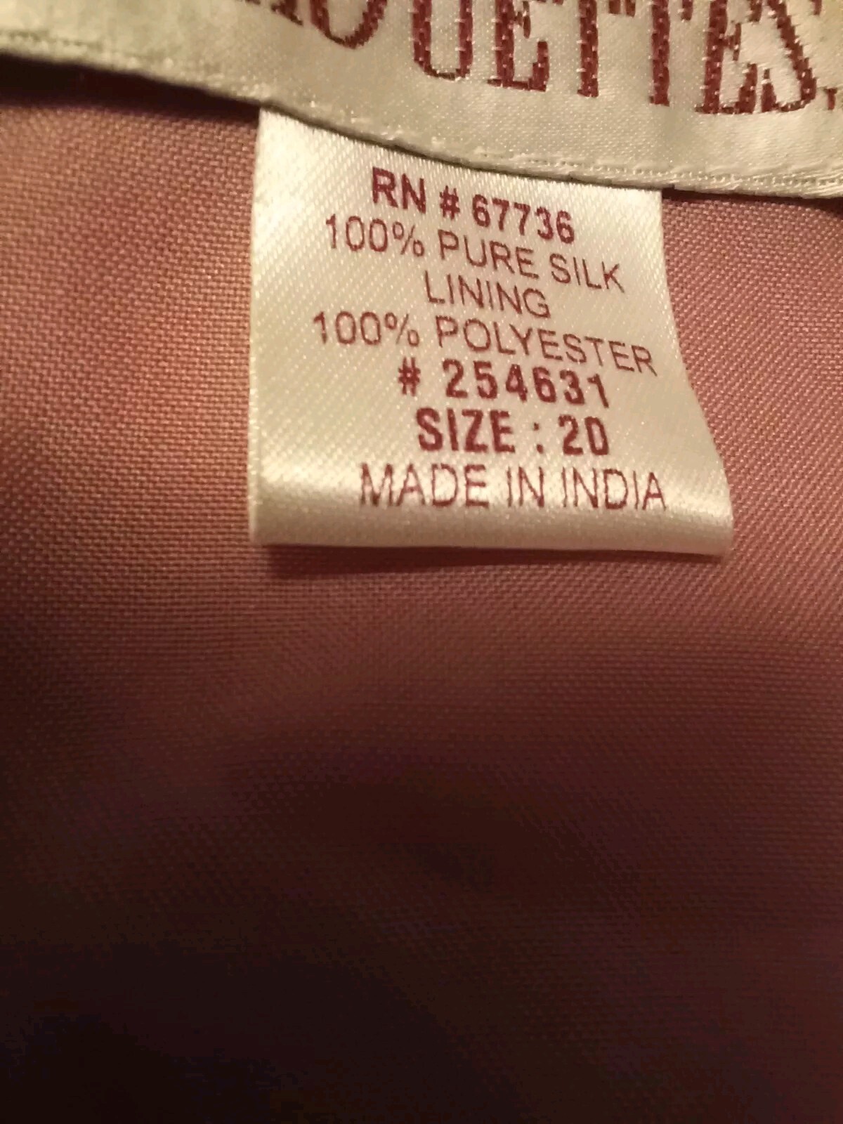 Beaded Silk Dress Long 20 NWT Made In India Vntg
