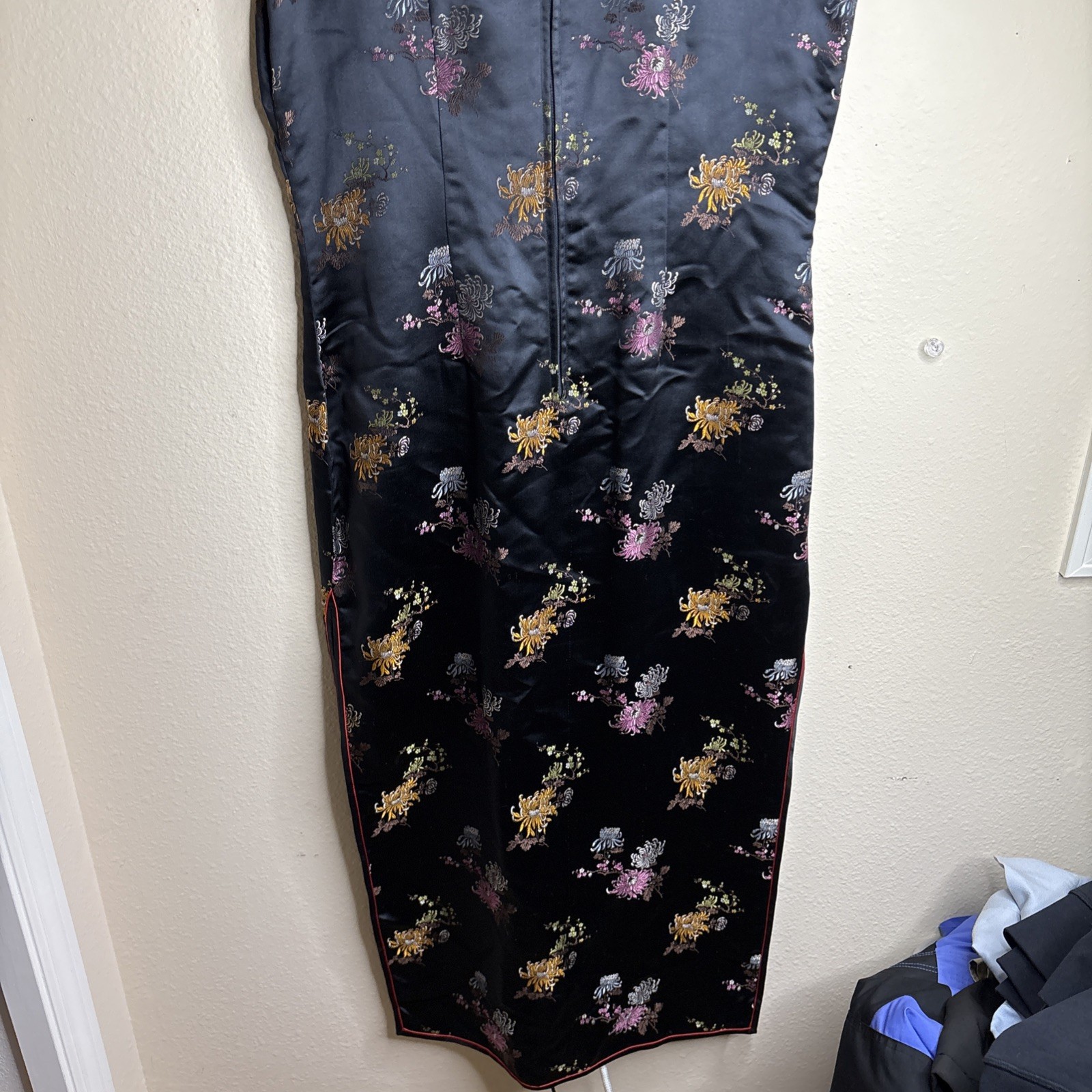 Vtg Oriental S.F. China Black Dress Womens Asian Kimono – 42