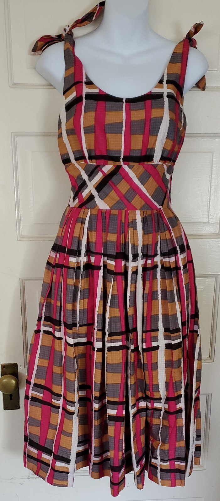 VINTAGE SIR JAMES CALIFORNIA COTTON CHECK DRESS