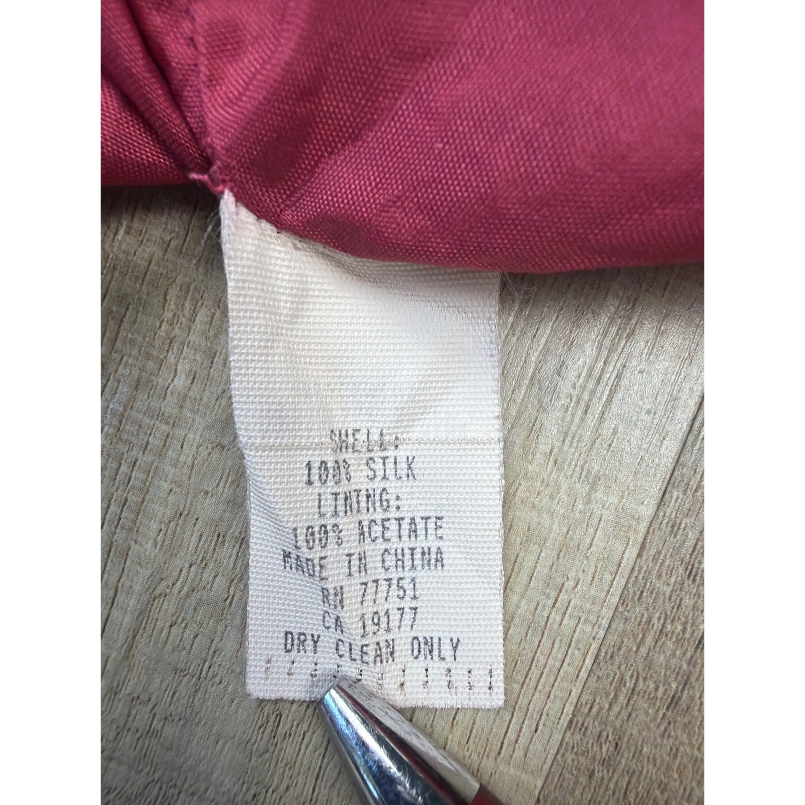 Betsey Johnson Vintage Silk Polka Dot Smocked Puff Sleeve Dress Burgundy Size 6
