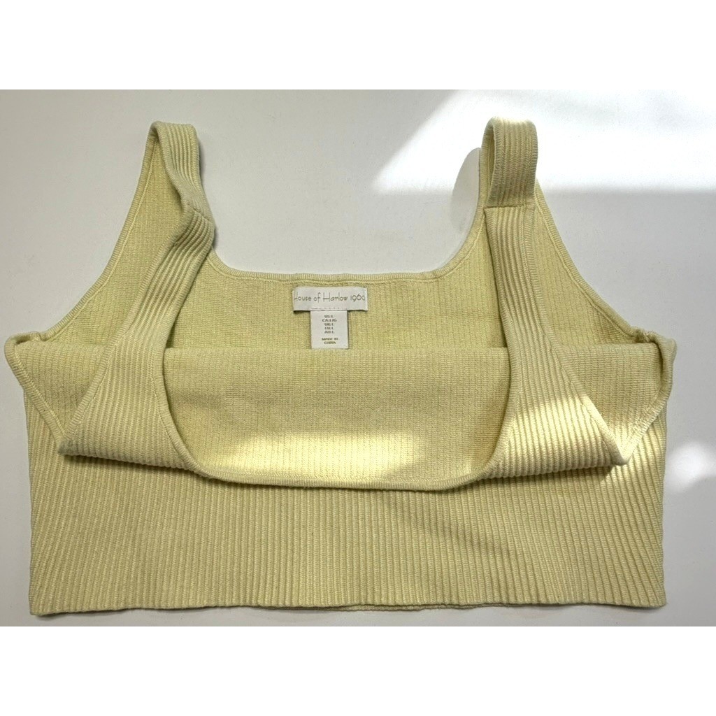 House of Harlow 1960 Ribbed Cropped Tank Top Large Knit vintage inspired