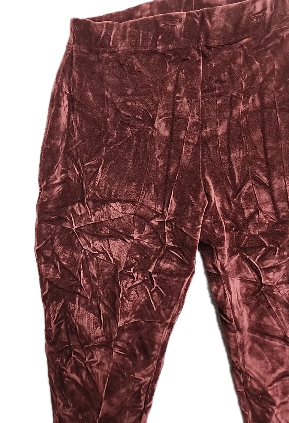 Y2K Vintage Stirrup Pants Yoga Adrian Jordan Velour Sz 22/24 RETRO Maroon 1990’s