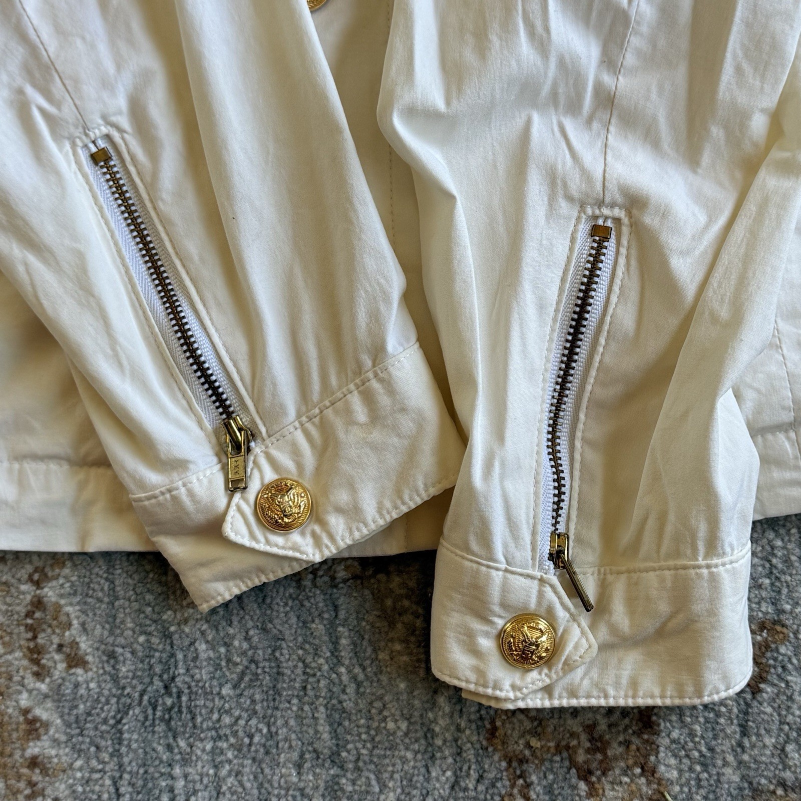 Vintage Ralph Lauren 1993 Tennis Jacket Women’s Sz 8 90s White RARE Sports Zip