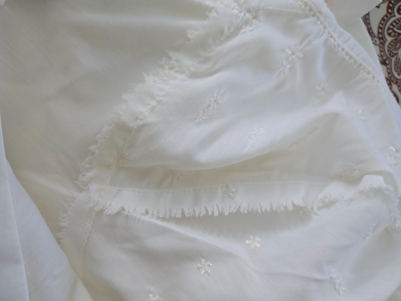 Vtg Komar White Eyelet Bust Modesty Skirt Full Dress Slip Nightgown Dacron 38