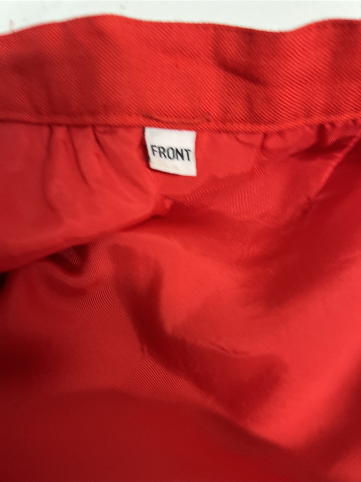 Vintage Adele Simpson Candy Apple Red Linen Blend High Waist Pleated Long Skirt