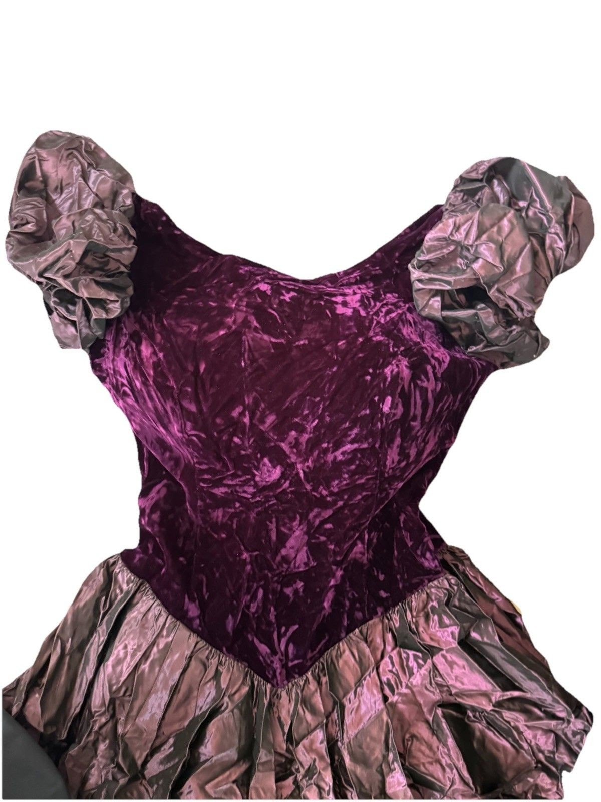 Vintage 80s 90s Lori Ann Deep Purple Gown – Dramatic Back Bow
