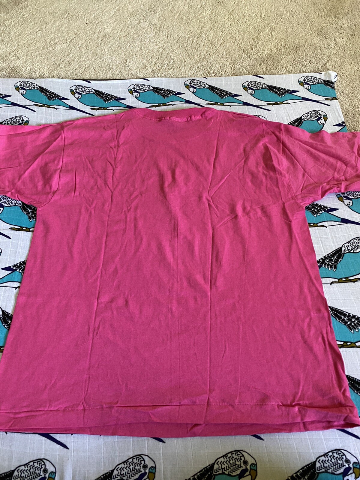 Vintage Fruit of the Loom Ladies Casualwear Single Stitch T shirt Blank XL Pink