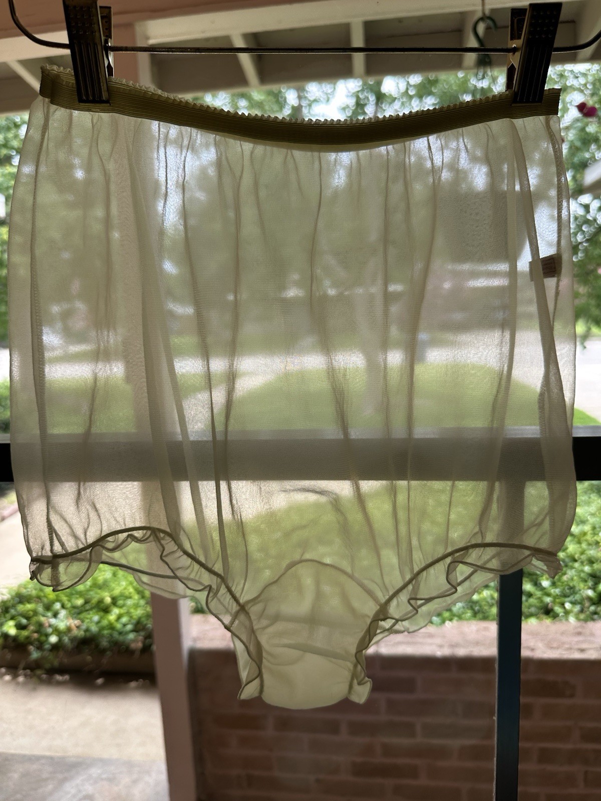 1960s Babydoll Set Evette Runproof Sheer Mushroom Gusset Panty 2 Tone Ruffle VTG