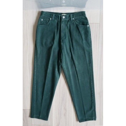 Vintage Northwest Blue Jeans Womens 10 Short Green High Rise Tapered 90s USA