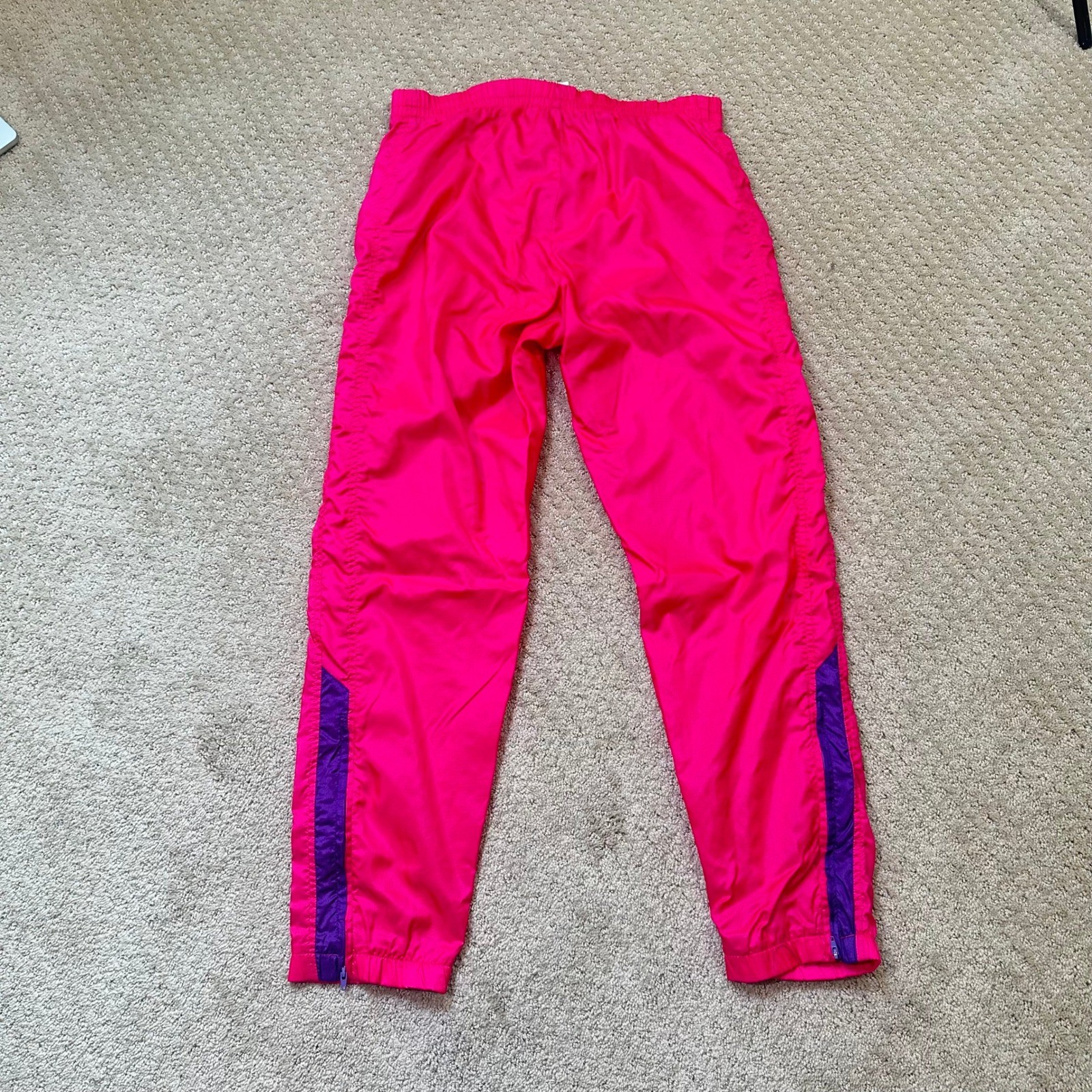 Vintage Nike Track Suit Womens Medium 10-12 Neon Pink Windbreaker Pants 80s 90s