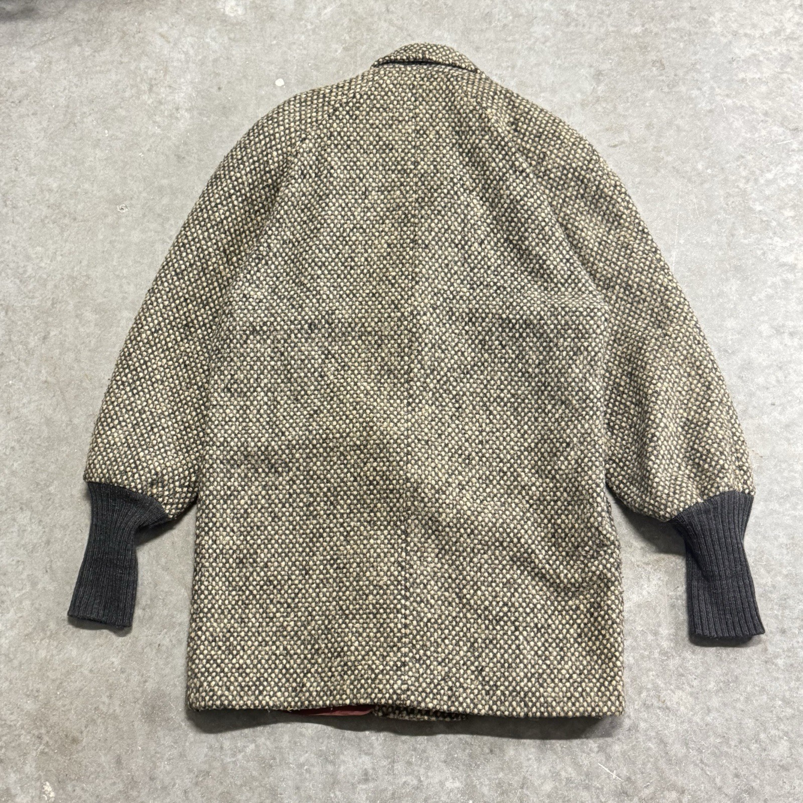 Vintage Donnybrook Union Made Overcoat Balloon Sleeves and Knit Cuffs