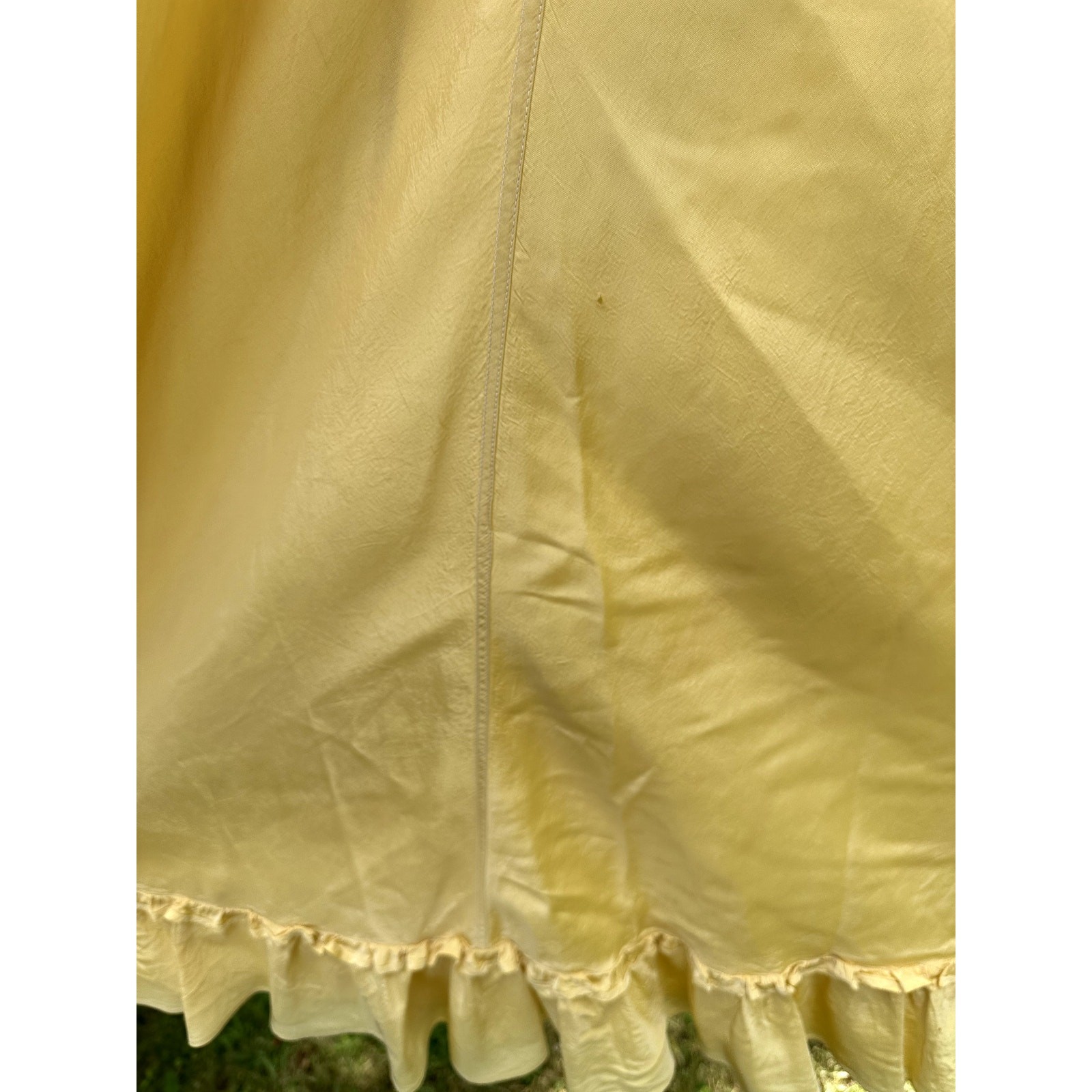 Antique 40s Buttercream Yellow slip dress Maxis SZ M/8 Soft Girl Coquette