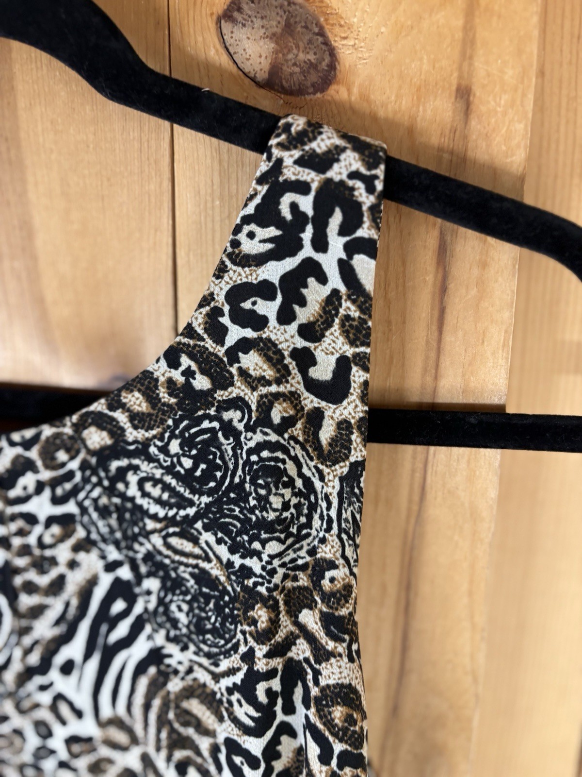 VTG CDC SLIP DRESS SLEEVELESS MAXI LEOPARD & Roses Women’s Sz 6 Y2K Slip Dress