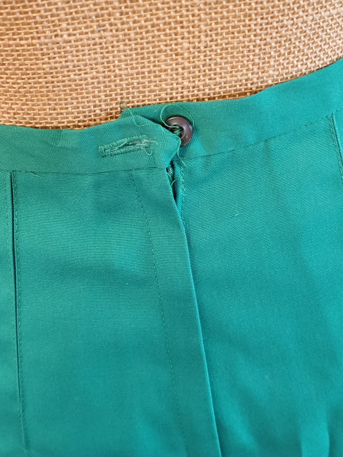 Glenbrooke 60s Polyester Green Pleated Skirt Size 4
