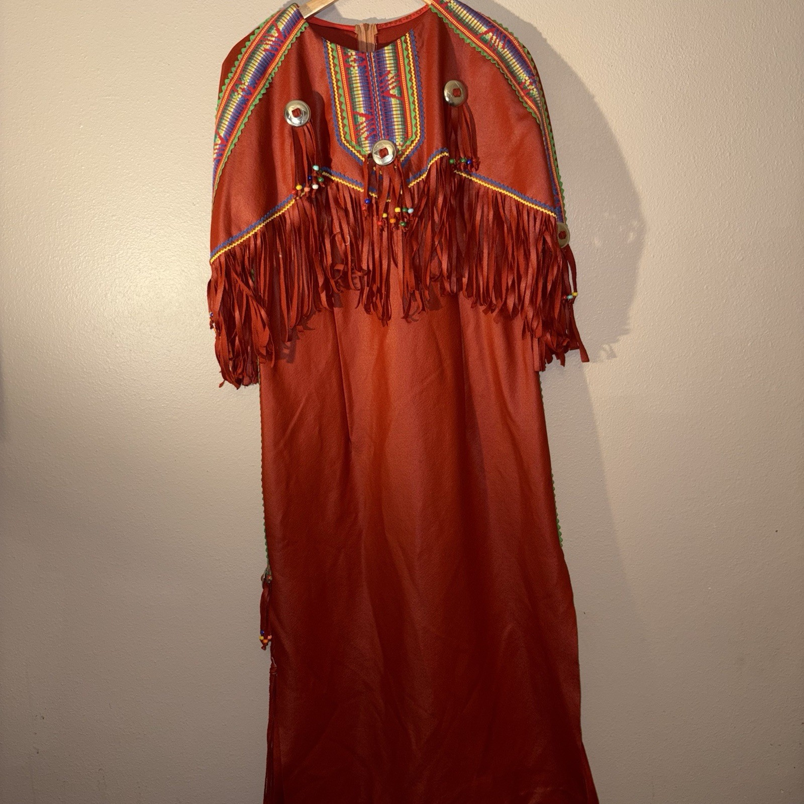 Vintage Handmade Festival Regalia Women’s L Wearable Art Boho Fringe Bead