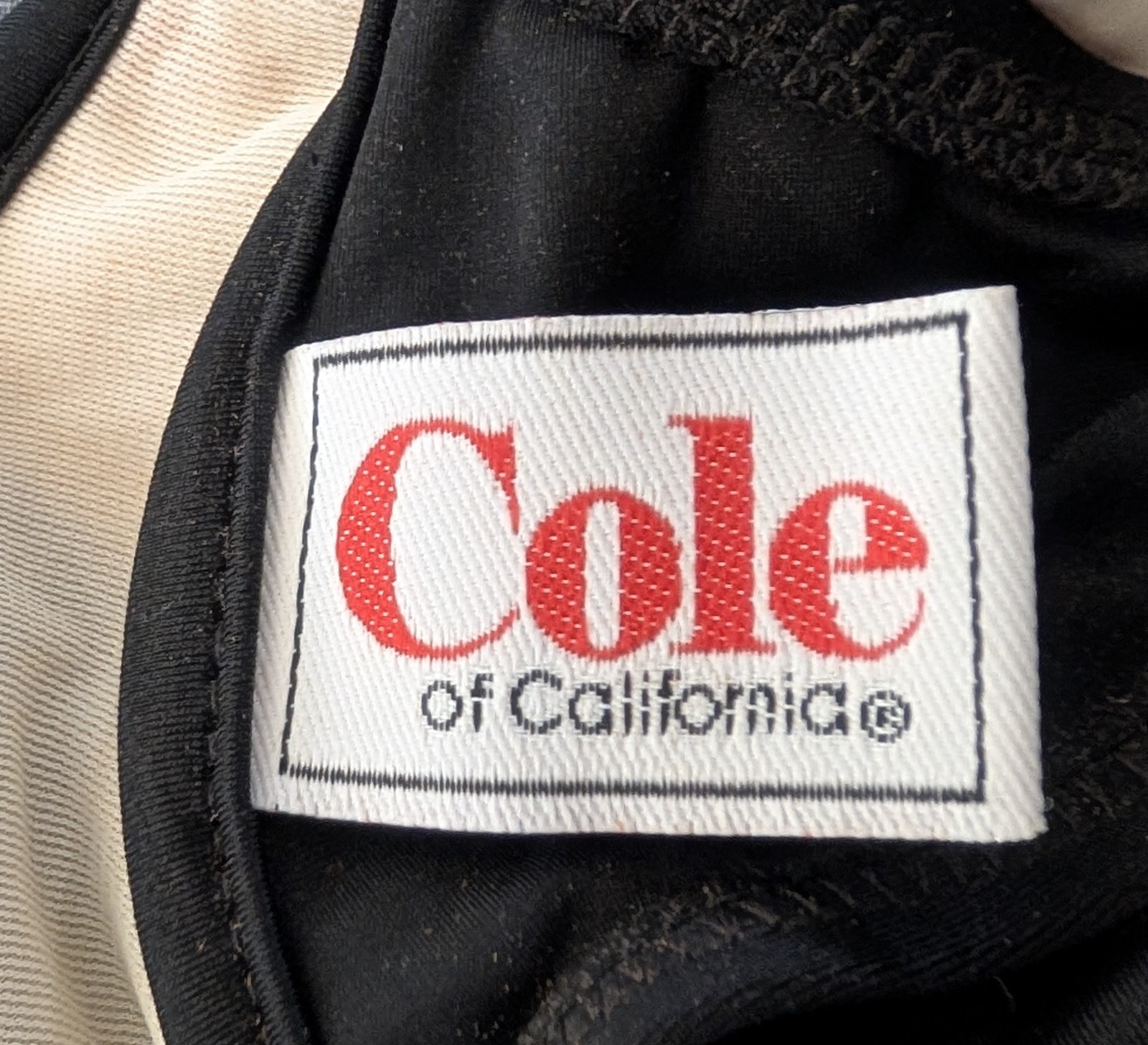Cole Of California Bikini Vintage 80’s Rare Dead Stock B&W NWT S