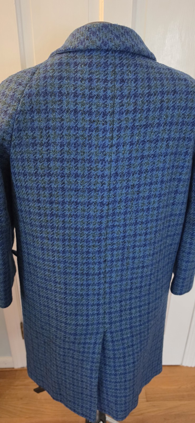 Vtg Burberrys’ Womens Tweed Blue Green Wool UK Agents Dunham’s Of Maine