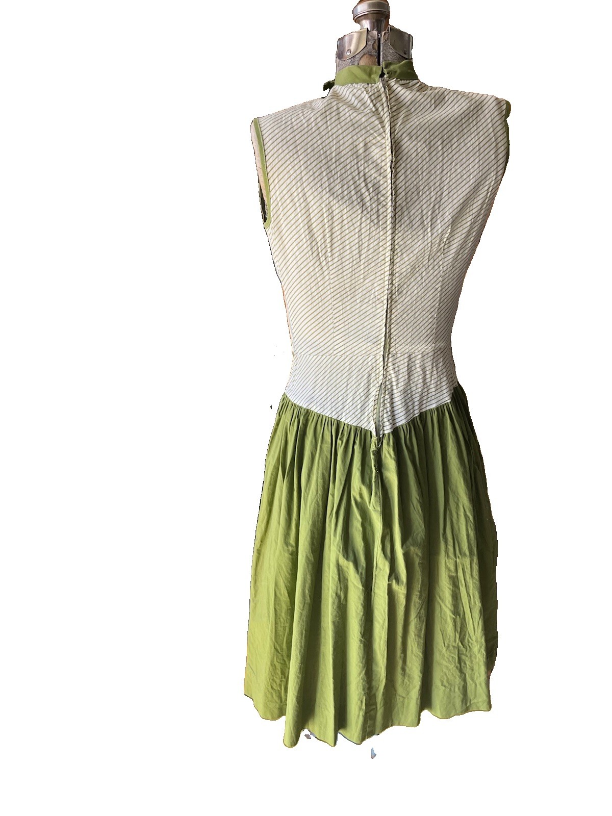Vintage ANTIQUE 1930s 30s 100% COTTON DAY DRESS Sz S