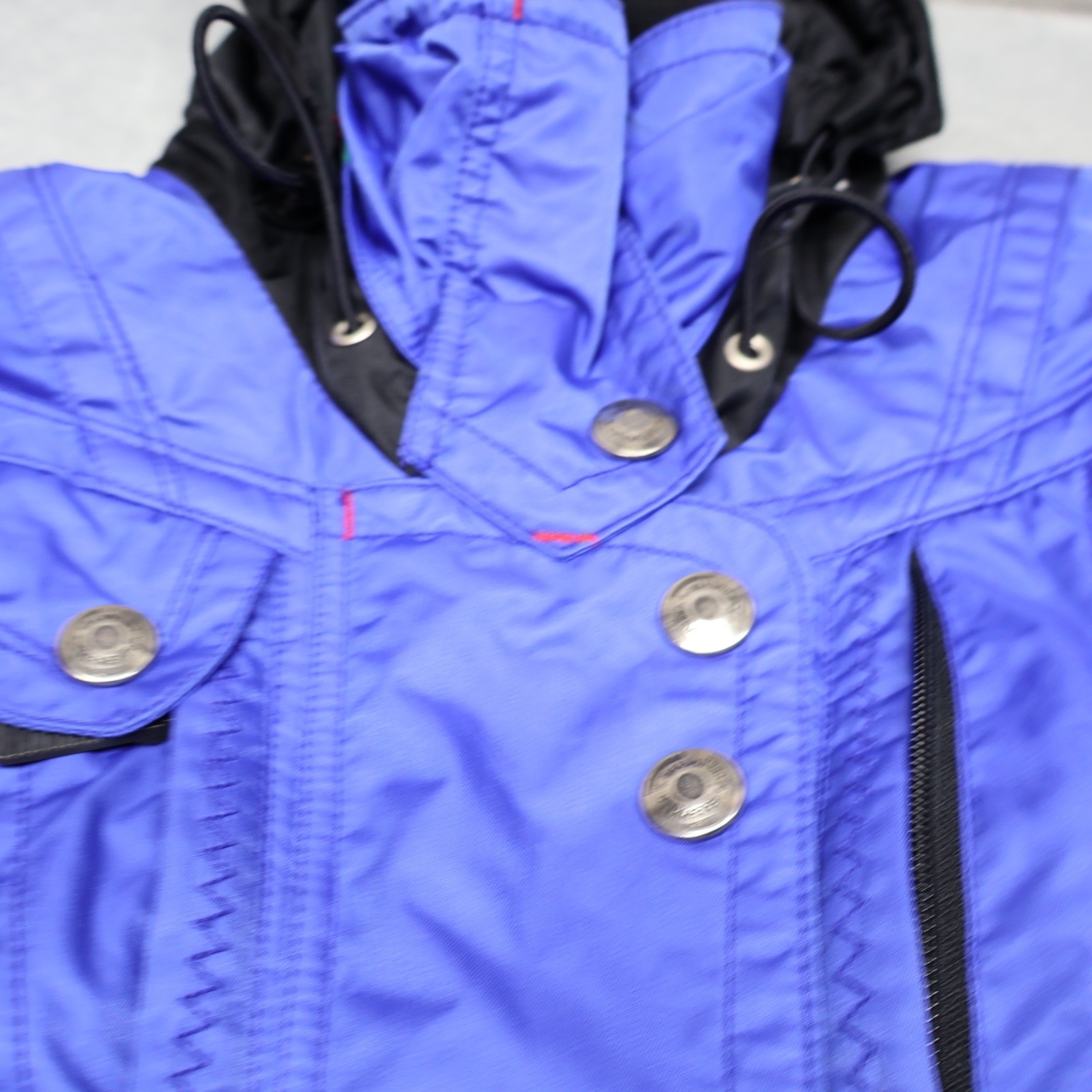 Obermeyer Snowsuit Women Large Blue Rain Wind Belted Retro Winter 80s VTG 34×35