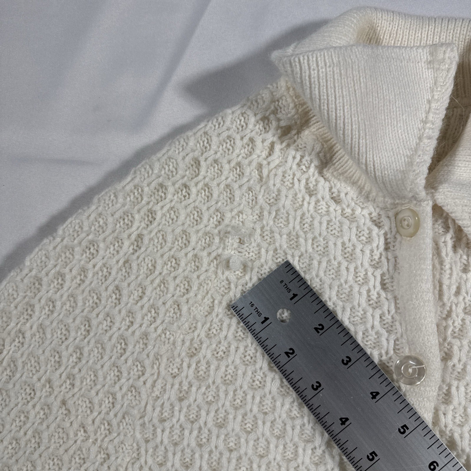 Vintage 70s JC Penney Fashions Knit Crochet Tunic Cover One Size