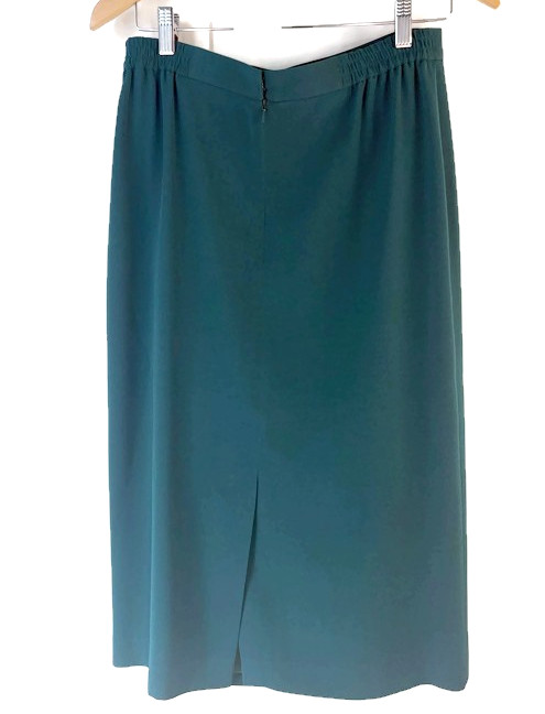 Vintage Beaded Emerald Skirt Suit & Shoes – 80s/90s Style – Costume TV Theater