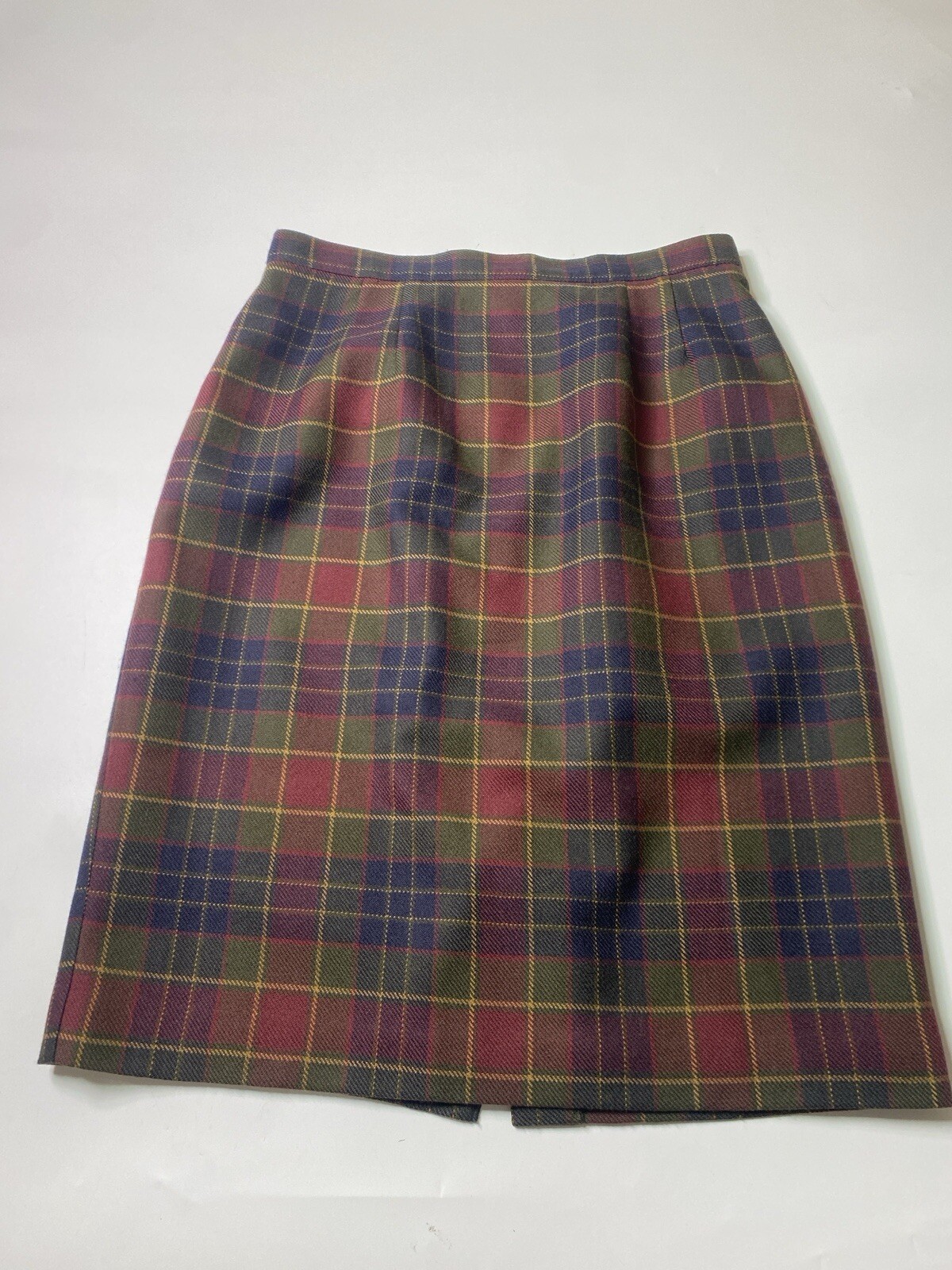 VTG Ambell For Charter Club Women 12 30×24” Academia Wool Plaid Skirt Preppy 90s