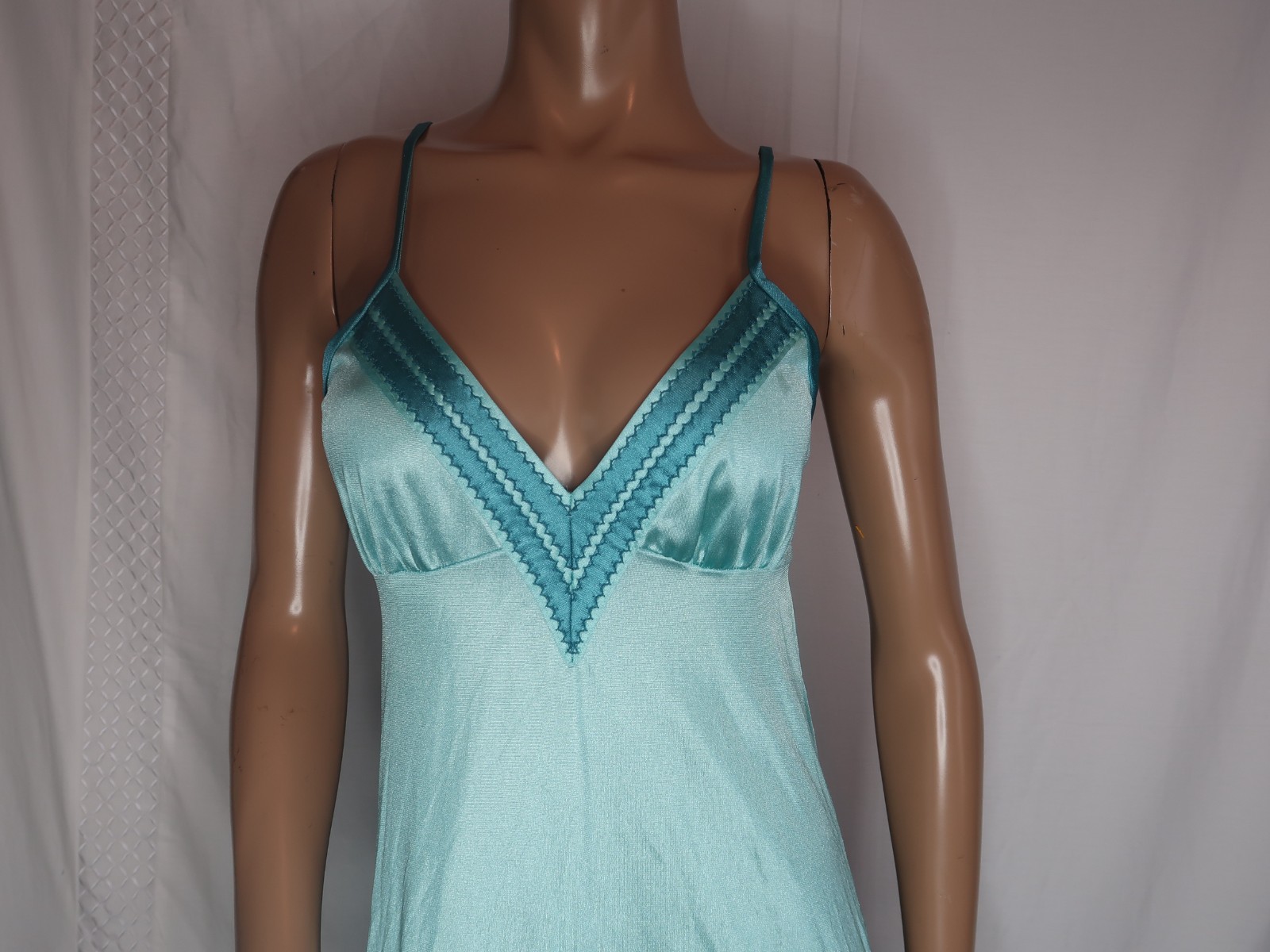 Vintage Blue Full Length Nightgown Robe Dutchess Individually Yours Jr 9 Girly
