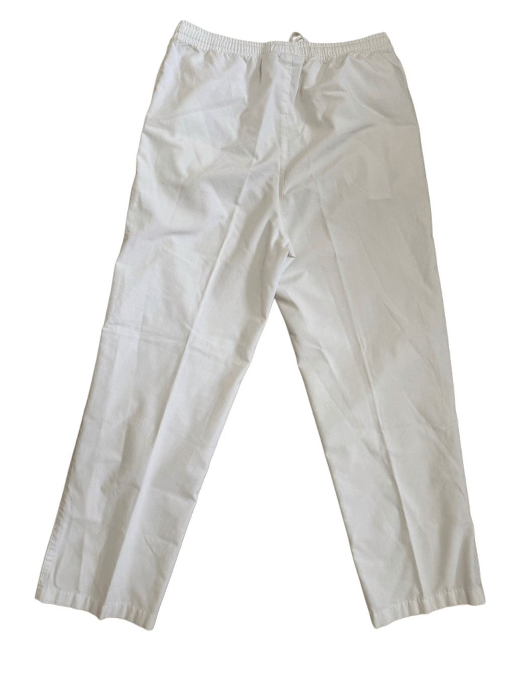 Classic Elements women’s 90’s pull on cream khaki cotton pants stretchy waist hi