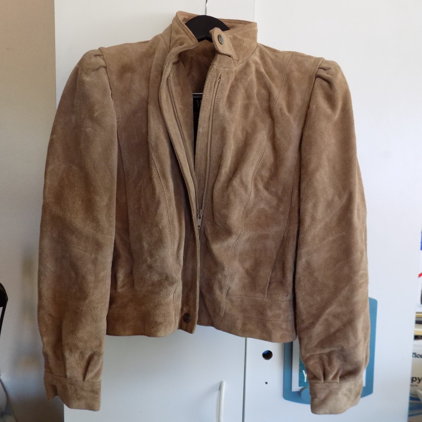 VTG Winlit Genuine Leather Jacket Lined Womens Bomber Crop style 80’s look