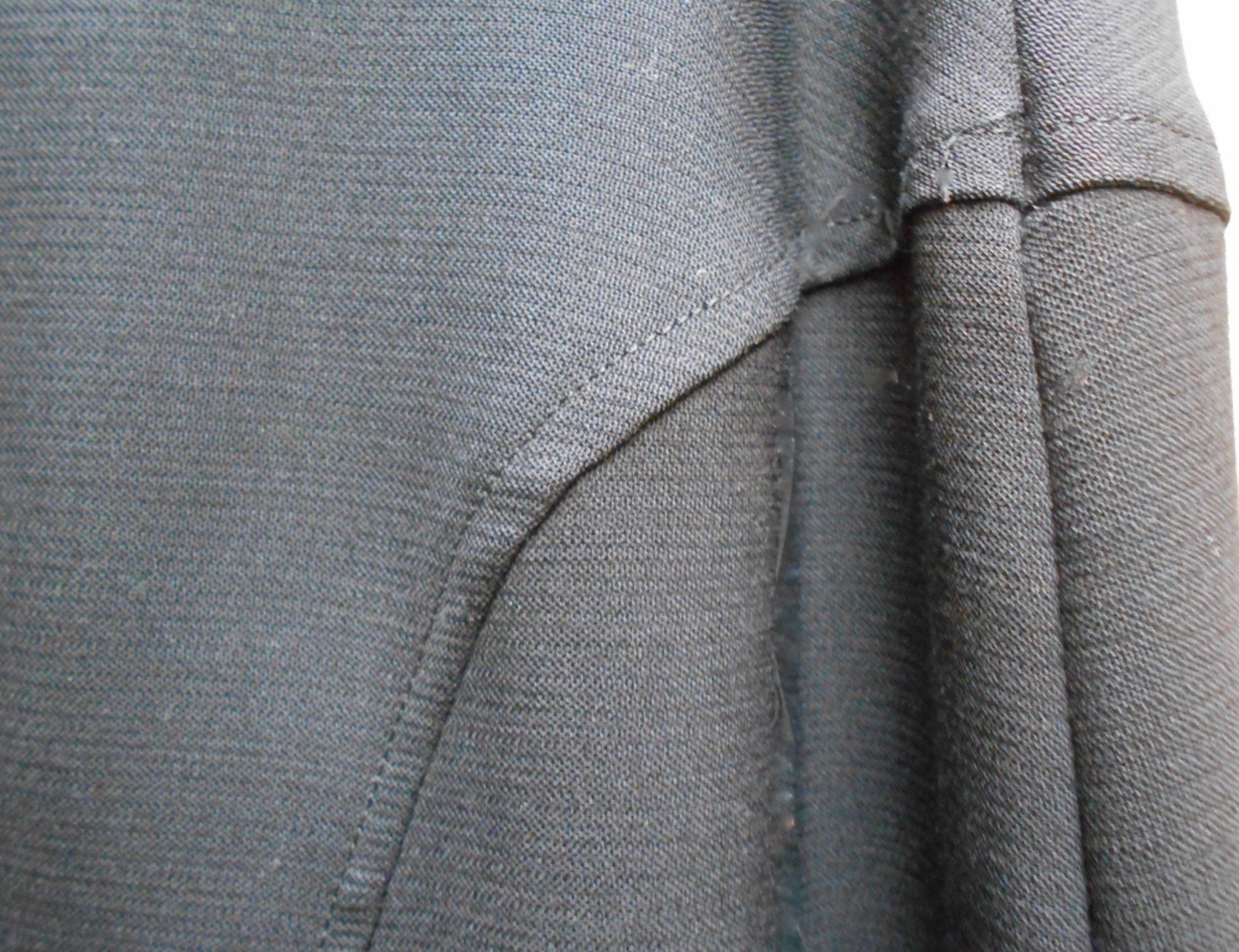 MATSUDA-BLACK LONG WOOL SKIRT W/NICE DETAILING.~Sz M~ FULLY LINED~ELEGANT