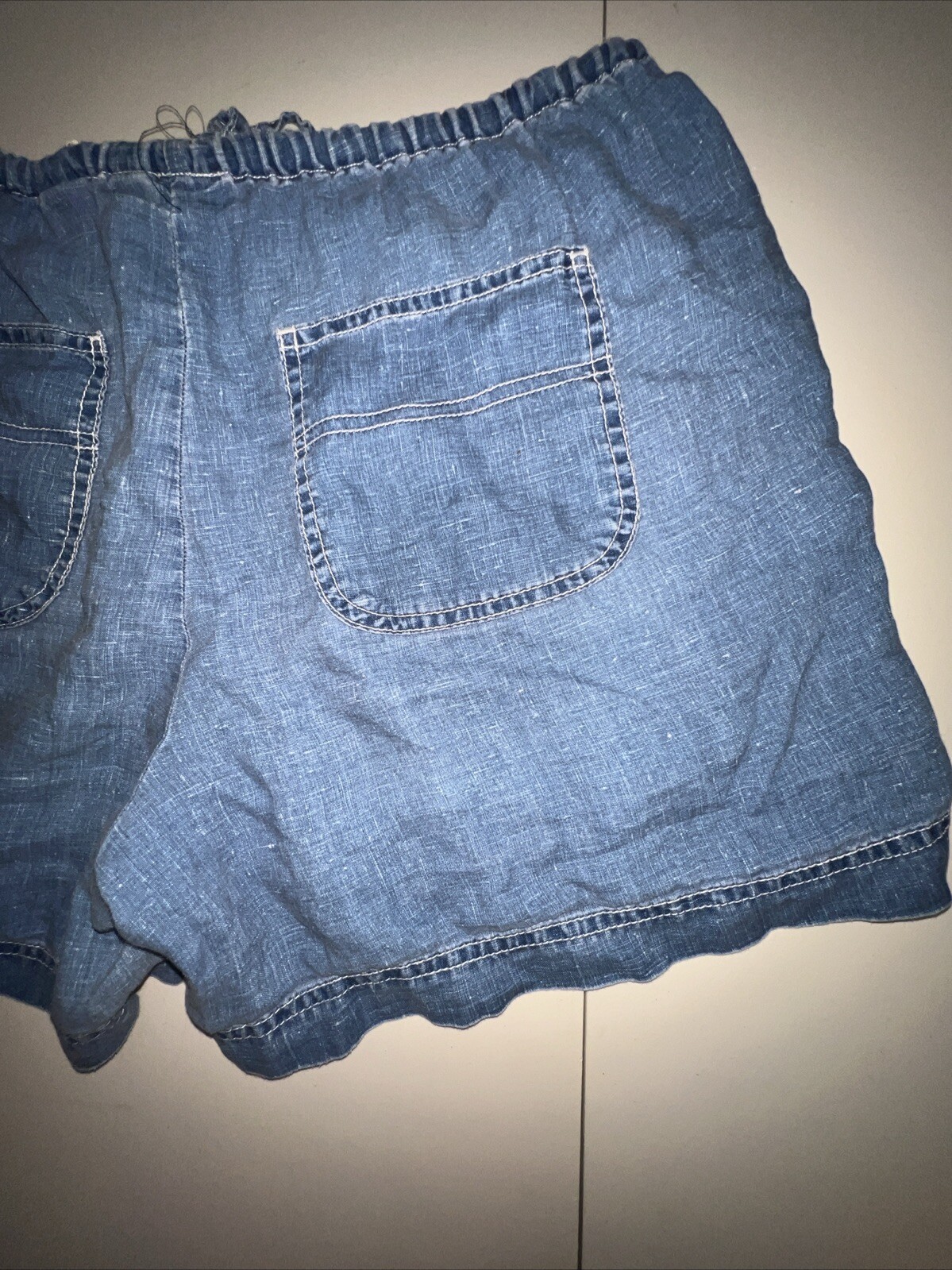 Vintage Compagnie Internationale Express Shorts Women’s Linen Blue Large