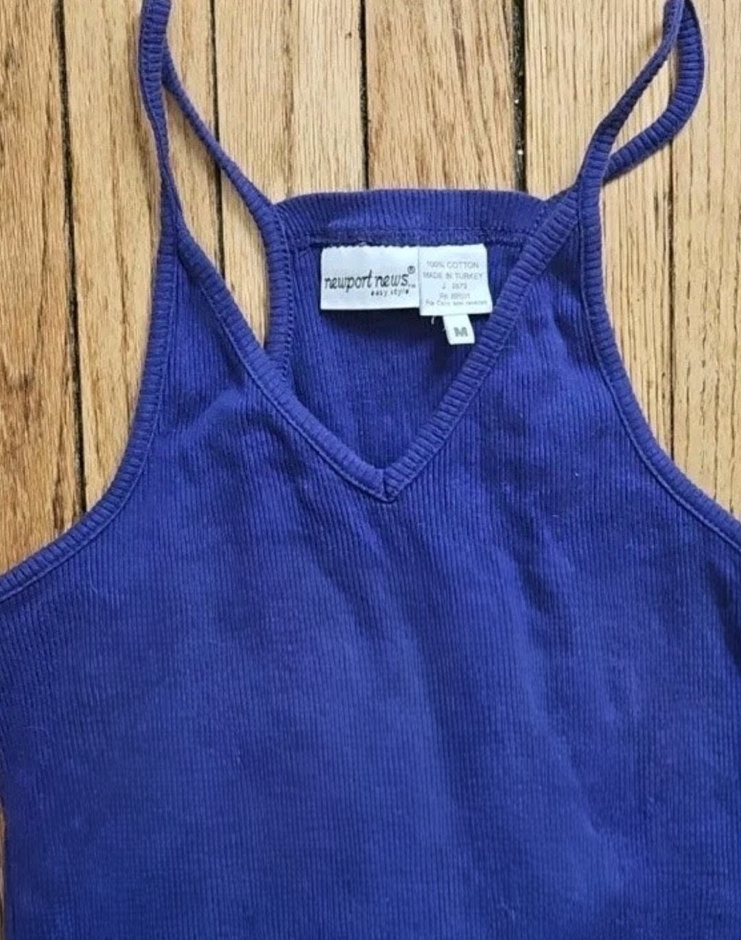 NEWPORT NEWS Y2k Purple Ribbed Tank sun summer spring Dress