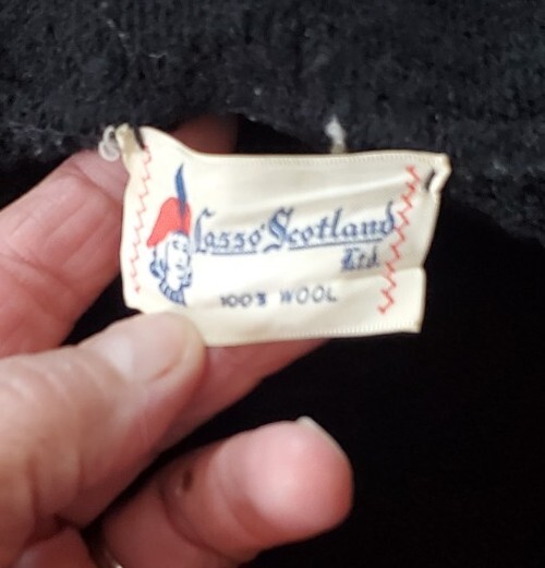 Vtg Elegant 40s 50s Dress & Bolero Wool 2 Piece Rhinestones Lass O Scotland Sm