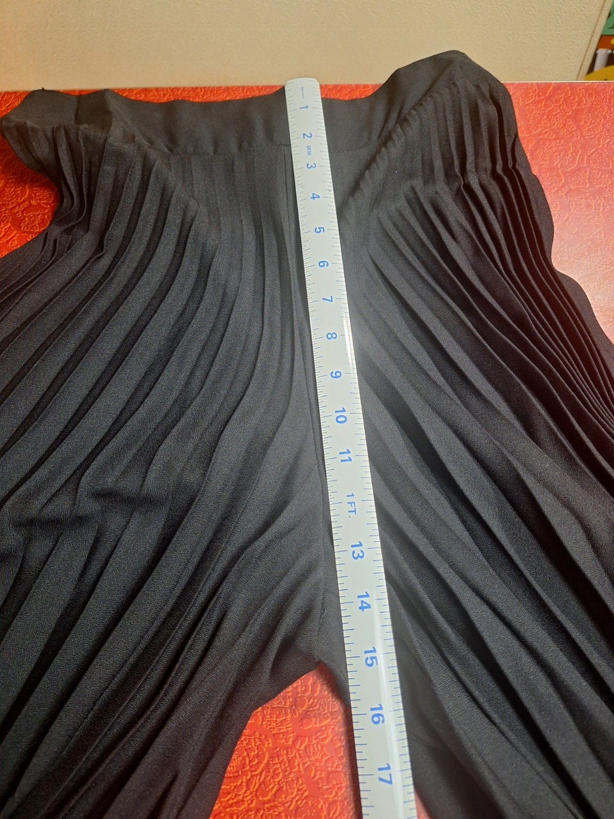 True VTG Mid-century Mod 1970s Accordion Knife Pleat Wide Leg Palazzo Pants S/M