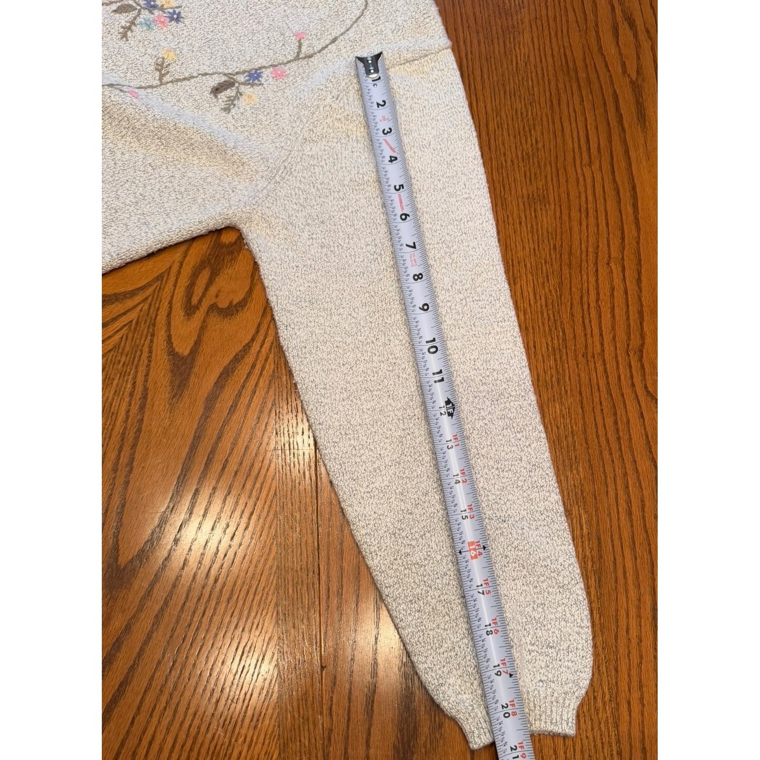 Vintage Northern Reflections Cardigan Sweater Size XL Embroidered Floral Cottage