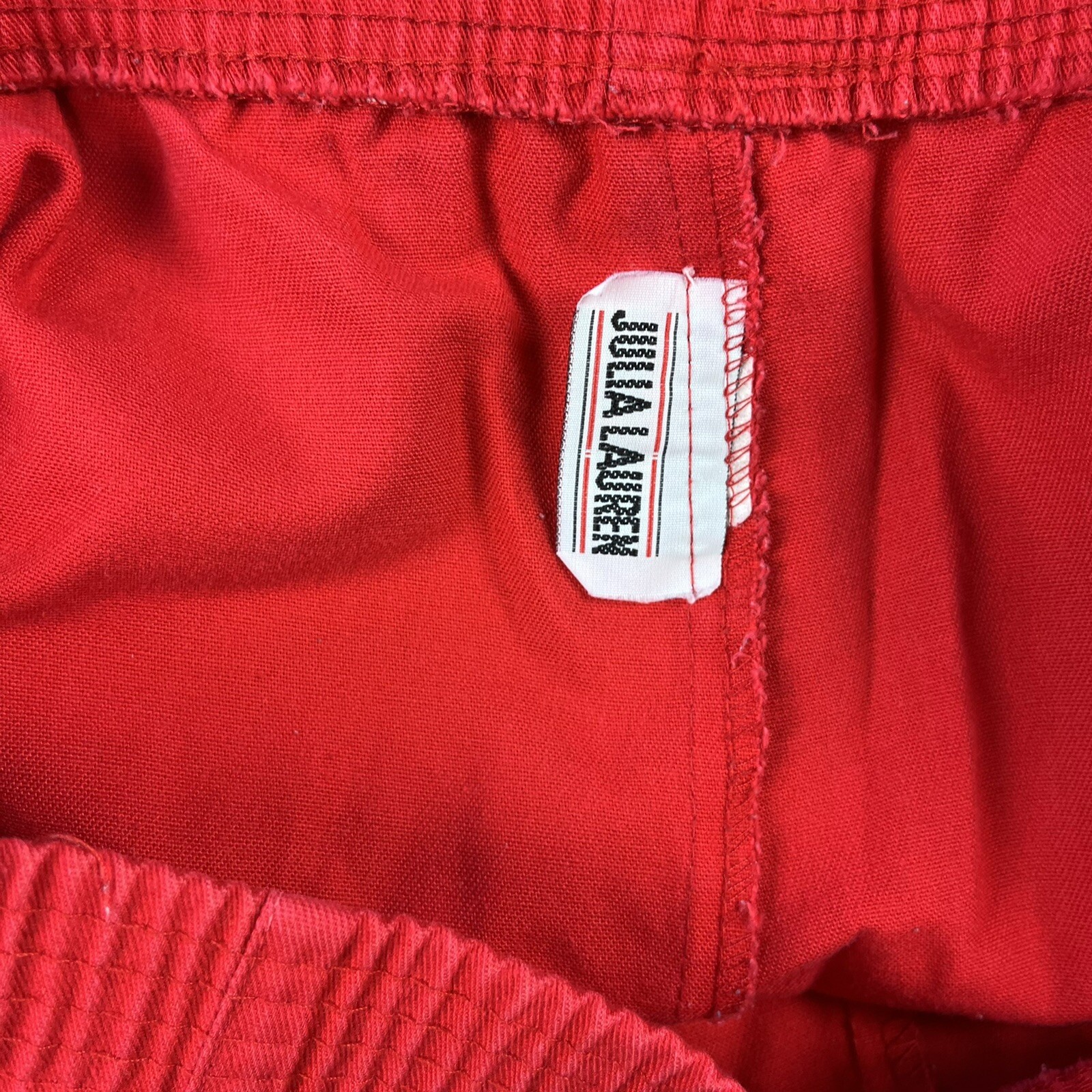 Vintage 80s High Waist Red Culottes Shorts Julia Lauren *AS IS*